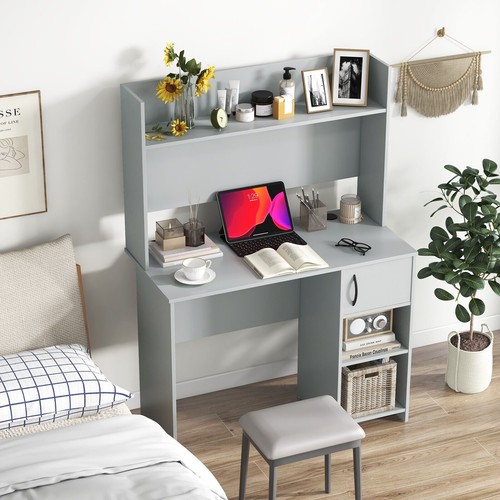 Modern computer desk hutch - desk, w/