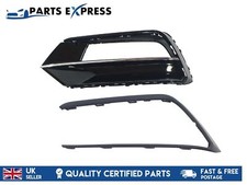VOLKSWAGEN PASSAT B8 R-LINE 2015-2019 FRONT BUMPER LEFT FOG GRILL + PRIMED TRIM