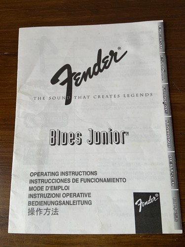 Fender blues junior manual - blues,