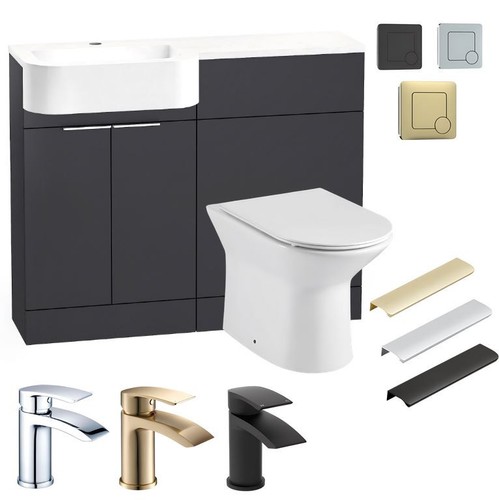 Shape black vanity - p,