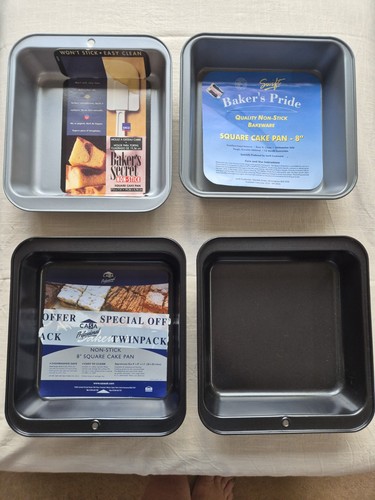 Square cake tins - tins, of