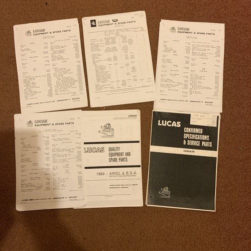 Bsa velocette lucas parts - velocette,