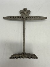 Jewelry Display Stand Earring Holder Organizer Flower Accent Bronze Tone