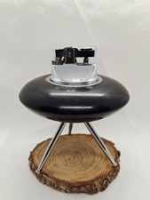 Vintage UFO Disc Saucer Table Lighter on Tripod Butane Gas Good Working Order