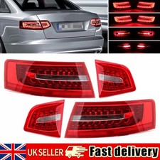 4x LED Rear Outer Inner Tail Light Brake Lamp For Audi A6 C6 S6 Saloon 2009-2011