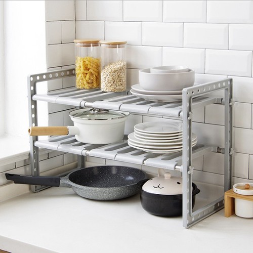 Expandable under sink shelf - under,