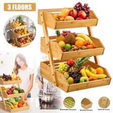 3-Tier Wooden Fruit Vegetable