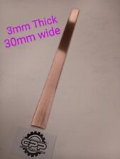 Copper Flat Bar sheet 3mm Thick 30mm wide 500mm Long Strip