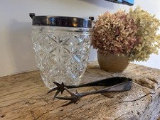 Vintage Glass Ice Bucket with
