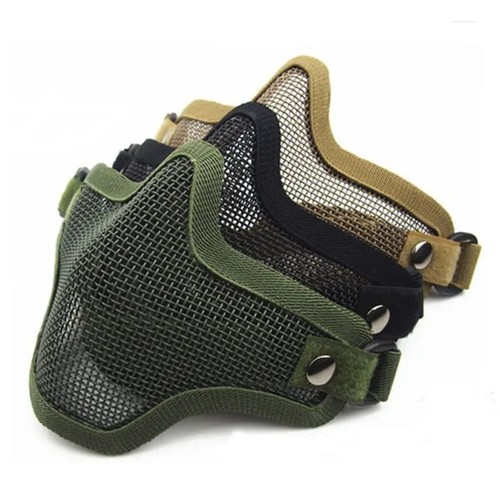 Tactical steel mesh half - half, face
