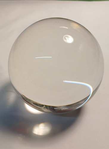 Clear crystal ball 10cm - clear,