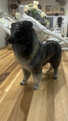 Large ceramic rough collie - rough, dog