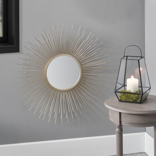 Round wall mirror gold - round,