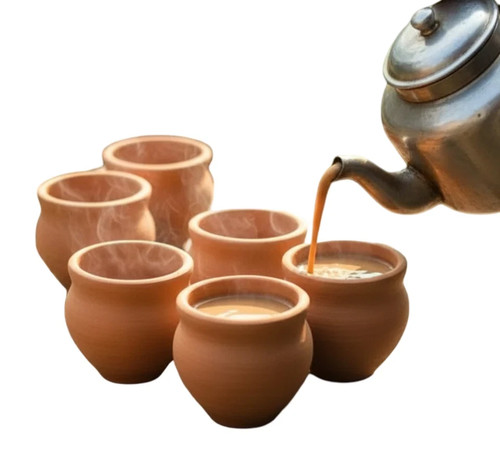 200ml matka clay pot - 6x,