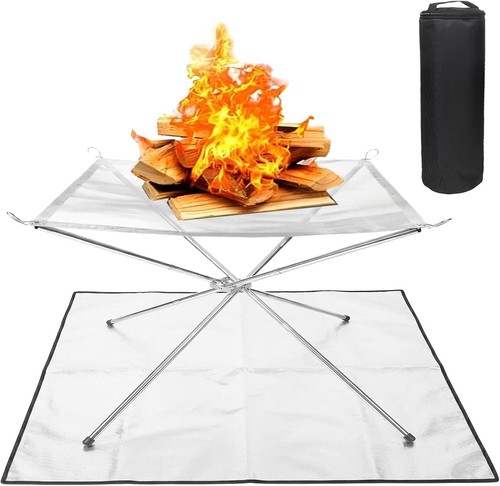 Portable folding fire pit - fire,