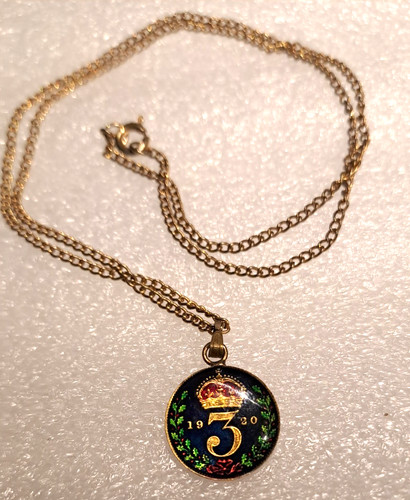 George enamel coin - v,