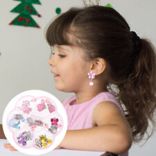 1 Box Earrings for Little Girls Childrens Clip On Earrings Girls Hair Clips