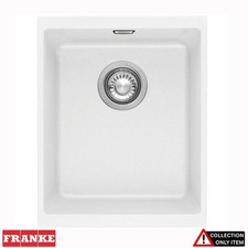 Franke Sirius 1.0 Bowl White Tectonite Undermount Kitchen Sink SID110-34 WHT