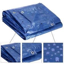 5 Sizes Of Heavy Duty Tarpaulin Waterproof Cover Tarp Ground Camping Sheet New B
