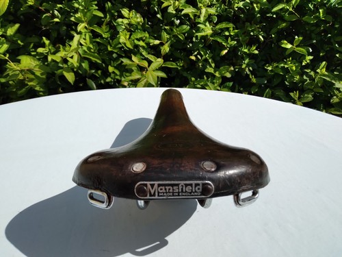 Vintage leather bike saddle - vintage,