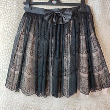 Lipsy Womens Skirt Size UK 10 Lace Tulle Satin Bow Mini Length Y2k Style Barbie 