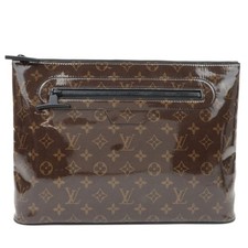Louis Vuitton Monogram Glaze Pochette Cosmos Clutch Bag Coated M63271 Authentic