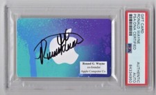 Ronald G Wayne Apple Co Founder Signed Apple iTunes Gift Card PSA/DNA #4