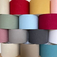 Quality 100% Linen Ceiling Light Shade or Table Lampshade, 13 colours, 2 sizes