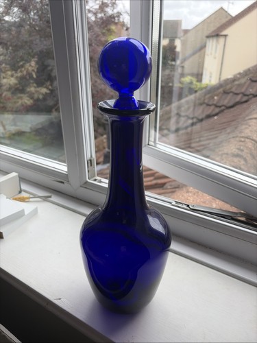 Bristol blue glass decanter - bristol,