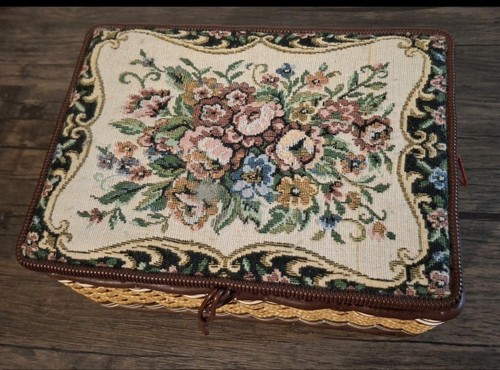 Vintage sewing basket with - sewing,