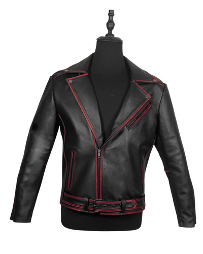 Men black biker - men's,