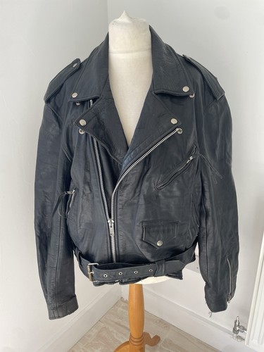 Men vintage leather jacket - vintage,