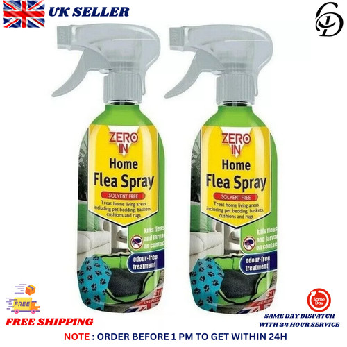 Zero flea spray 500ml - 2x,