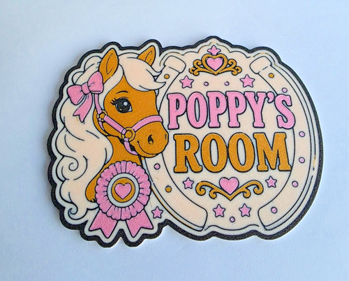 Personalised pony door sign - pony, |