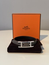 Hermes Be Hapi Bracelet Single Tour Grey Leather