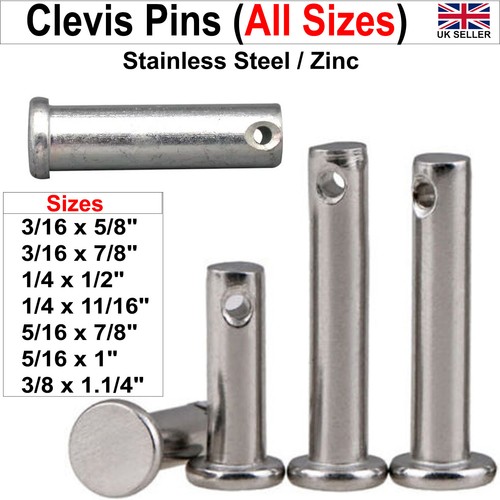 Clevis pin bright zinc plated - pin,