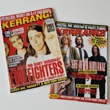 Kerrang! Foo Fighters 1995 lot. 2 issues Sept March 1995 Featuring EARLY / FIRST
