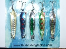 FFT® 5 x 28g  TOBY SLIMLINE SPINNER LURE SEA PIER BOAT MACKEREL COD BASS PIKE