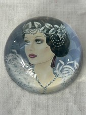 Art Deco Lady Glass