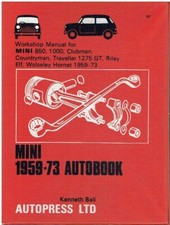 MINI 850 1000 CLUBMAN 1275GT RILEY ELF WOLSELEY HORNET 1959-73 WORKSHOP MANUAL