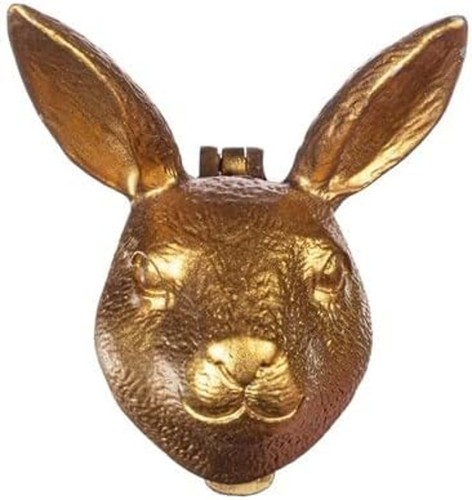 Rabbit door knocker knob gold - rabbit,