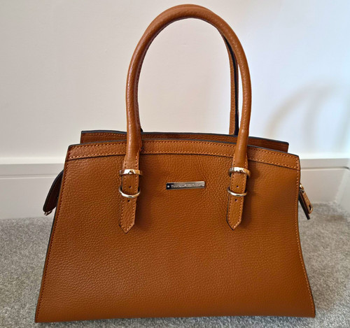 Tuscany leather pebbled brown - leather,