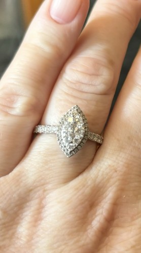 18ct white gold diamond - white, (i1)