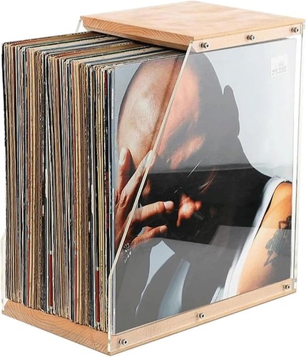 Wooden vinyl record stand - vinyl,