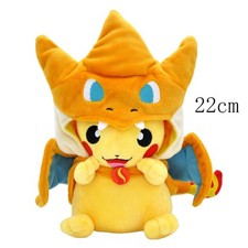 Pokemon Centre Japan Mega Charizard Y Cosplay Pikachu Soft Touch Stuffed Plush