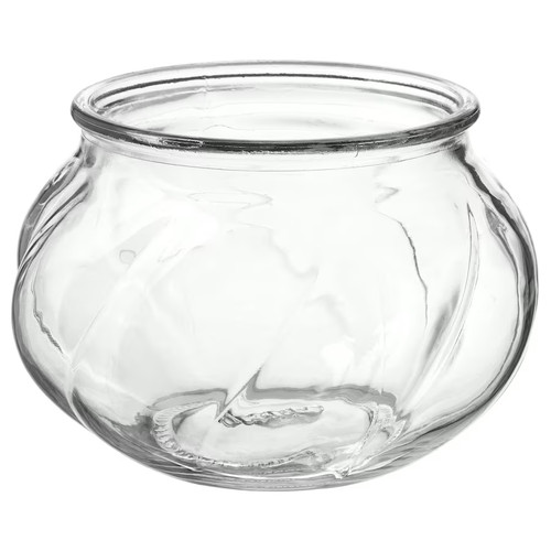 Clear glass flower - clear,