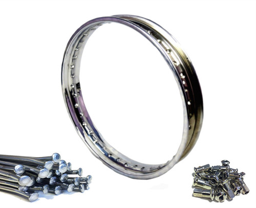 Polished rim and spoke - spoke, set