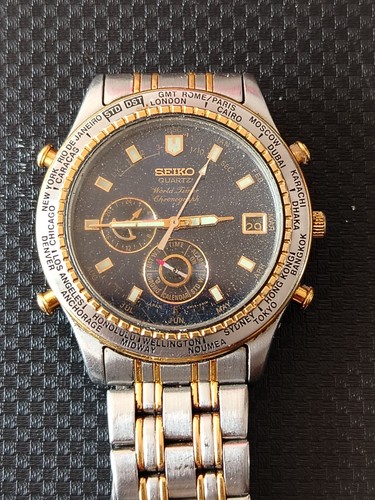 Rare vintage seiko world timer - world,