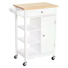 Kitchen Cart Island Butchers Block Table Trolley Storage Cabinet Cupboard Unit