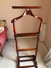 Vintage Valet Butler Stand Gentleman Suit Clothes Hanger Rack 